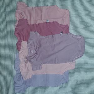 NWOT Honest Baby Short Sleeve Onsies Pack of 5! Size 3-6 Month, 100% ORGANIC!